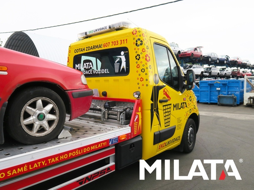 Ekologická likvidace auta Šenov od vrakoviště MILATA Likvidace auta z Šenova